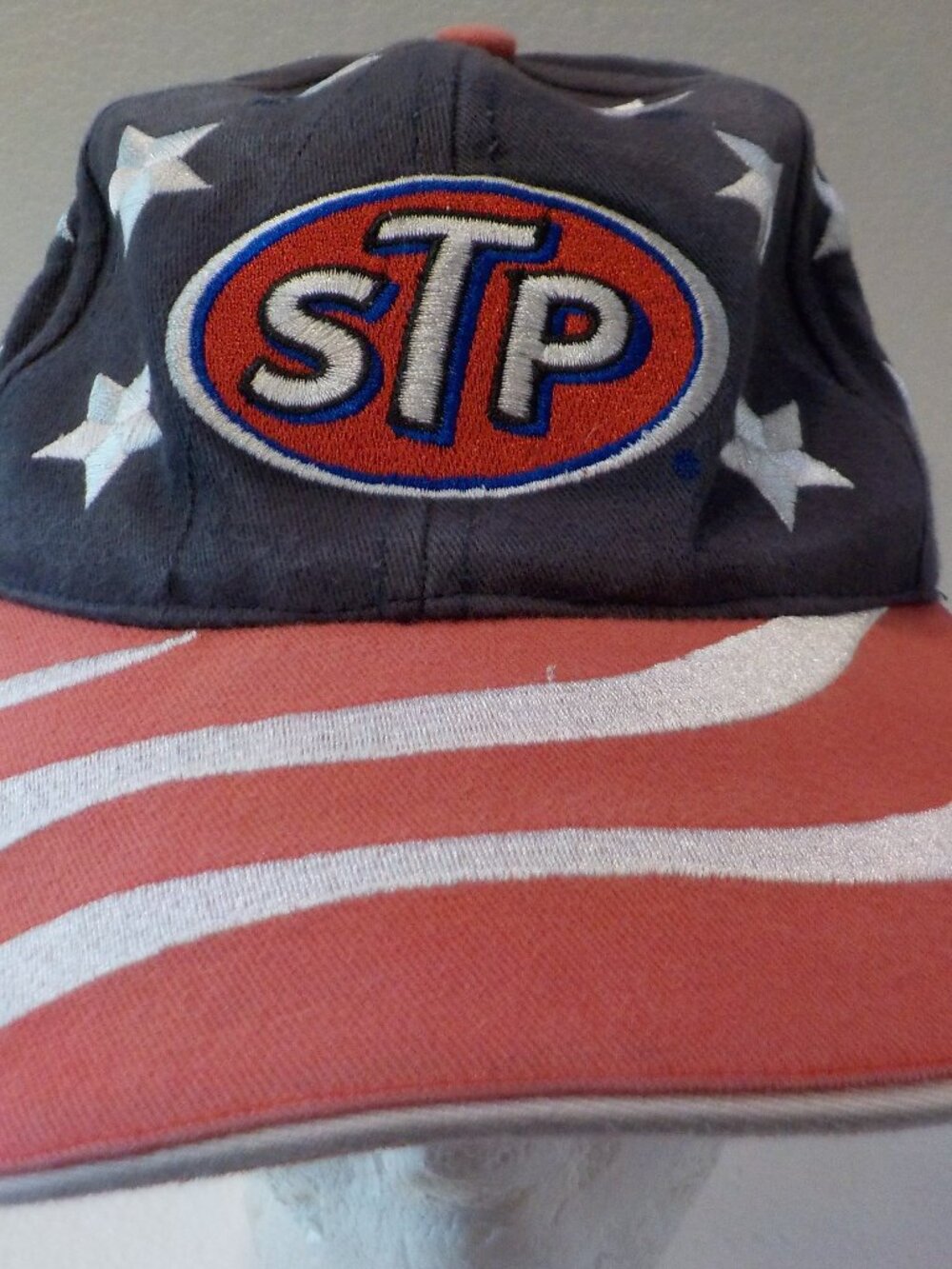 Vintage STP Stars & Stripes "Let's Roll" Heavily Embroidered Strap Back Hat Cap